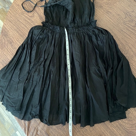 Last chance to buy! RAGA Black Open-Back Crochet Bodice Mini Dress - Picture 12 of 14